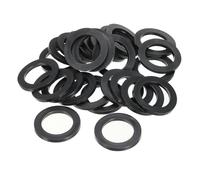 PATIKIL Joint Plat En Caoutchouc M30, 60 Pièces 30mm DI 39mm DE 3mm Épais Joint D'étanchéité Espaceur Pour Robinet Tuyau Raccord Boulon, Noir