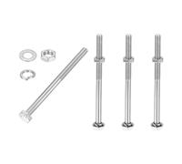 PATIKIL Kit De 4 Vis Hexagonales Vis Hexagonale M8x120mm A Filetage Partiel | En Acier Inoxydable, Avec Ecrous Rondelles Plates Et Rondelles Frein Ressort, Filet Metrique