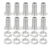 PATIKIL Kit de Boulons et Écrous Hexagonaux M8X18mm, 10 Ensembles de Vis Creuses à Filetage Fin Assorties, Vis à Tête Hexagonale par Trou, Fixations Rapides pour Lustre