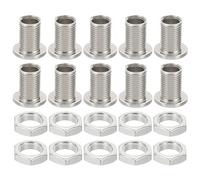 PATIKIL Kit de Boulons et Écrous M12X17mm, 10 Ensembles de Vis Creuses à Filetage Fin Assorties, Vis à Tête Ronde, Boulons Traversants, Fixations de Lustre