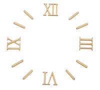 PATIKIL Kit de Chiffres d'Horloge en Bois 1.18 Pouces Chiffres Romains | Accessoires Autocollants pour Remplacer les Chiffres d'Horloge Numérique DIY, Barres Verticales