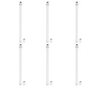 PATIKIL Kit De De Lampe Droites, 6 Ensembles M10 En Acier Au Carbone 300mm (11.81") De Longueur Avec Écrous De Raccordement Et Manchon De Connexion Pour Lampes De Table Et Lustres, Blanc