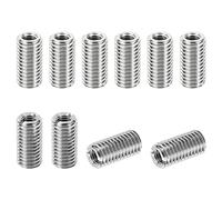 PATIKIL Lot de 10 adaptateurs de filetage M10 x 1,5 mâle vers M6 x 1 femelle - Réducteur de vis en acier inoxydable - 20 mm