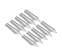 PATIKIL Lot de 10 plumes de rechange pour stylo plume de 0,5 à 0,7 mm en acier inoxydable 304 - Fournitures de bureau pour dessin, écriture, argent
