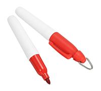 PATIKIL Lot de 2 Mini Marqueurs Permanents avec Clip Porte-Clés Rouge | Stylos Marqueurs pour Balles de Golf, pour Bureau Réunions et Activités en Plein Air