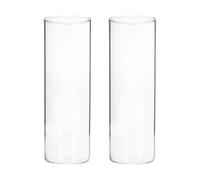 PATIKIL Lot de 2 Vases Cylindriques en Verre, 15 cm de Hauteur et 5 cm de Diamètre, pour Fleurs et Bougies Flottantes, Décoration Intérieure, Centres de Table de Mariage (250 ML)