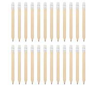 PATIKIL Lot de 24 Demi-Crayons en Vrac, Crayons Courts en Bois Pré-Taillés Mini Crayon Graphite HB avec Gomme Blanche pour Fournitures de Bureau et d'Écriture en Classe