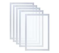 PATIKIL Lot De 5 Cadres Magnétiques Pour Photos Au Format A4, Porte-Affiche Magnétique Autocollant, Réutilisable Et Double Face Pour Réfrigérateur Fenêtre Mur Photo Œuvre D'Art, Argenté