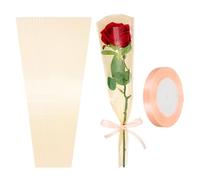 PATIKIL Lot De 50 Sachets D'Emballage Pour Fleurs, Pochettes D'Emballage Florales Avec Rubans, IdéAles Pour Bouquets, Mariages, Anniversaires, Remises De DiplôMes,17.7"x4.7"x1.2"
