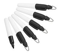 PATIKIL Lot de 6 Mini Marqueurs Permanents pour Bureau Réunions Noir | Stylos Marqueurs pour Balles de Golf avec Clip Porte-Clés, et Activités en Plein Air