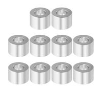 PATIKIL M10 Entretoises en Aluminium, 10 Pièces Entretoise Métallique en Aluminium 3/8" ID x 3/4" OD x 1/2" L Entretoise en Aluminium Vis de Support Ronde pour Vis 3/8" Ou M10, Argenté