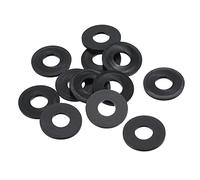 PATIKIL M10 Rondelle Plate en Nylon, 12 Paquet 10mm ID 25mm OD Étanchéité Espaceur Joint Anneau pour Robinet Tuyau Eau Tuyau Fixation Boulon,Noir