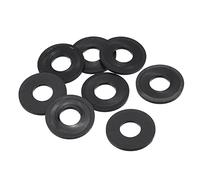 PATIKIL M10 Rondelle Plate en Nylon, 8 Paquet 10mm ID 25mm OD Étanchéité Espaceur Joint Anneau pour Robinet Tuyau Eau Tuyau Fixation Boulon,Noir