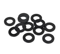 PATIKIL M14 Rondelle Plate en Nylon, 12 Paquet 14mm ID 27mm OD Étanchéité Espaceur Joint Anneau pour Robinet Tuyau Eau Tuyau Fixation Boulon,Noir
