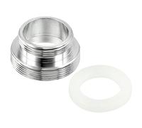 PATIKIL M28*1.0 Mâle à M22*1.0 Mâle Filetage Robinet Adaptateur, Chromé Aérateur Connecteur Raccord pour Jardin Tuyau Eau Filtre Tube, Argent