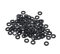 PATIKIL M3 Nylon Plat Rondelle, 100 Paquet 3mm ID 6mm OD Étanchéité Espaceur Joint Anneau pour Robinet Tuyau Eau Tuyau Fixation Boulon,Noir