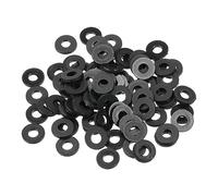PATIKIL M3 Nylon Plat Rondelle, 150 Paquet 3mm ID 7mm OD 1mm Épais Étanchéité Espaceur Joint Anneau pour Robinet Tuyau Eau Tuyau Fixation Boulon, Noir