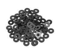 PATIKIL M3 Nylon Plat Rondelle, 150 Paquet 3mm ID 8mm OD 1mm Épais Étanchéité Espaceur Joint Anneau pour Robinet Tuyau Eau Tuyau Fixation Boulon, Noir