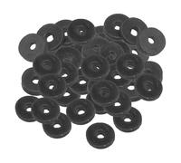 PATIKIL M4 Rondelle Plate En Caoutchouc, 80 Pièces 4mm DI 13mm DE 3mm Épaisseur Joint D'Étanchéité Espaceur Pour Robinet Tuyau D'Eau Boulon Fixation, Noir