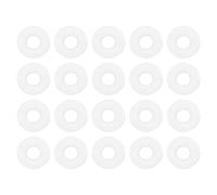 PATIKIL M4 Rondelle Plate En Silicone, 20 Pcs 4mm DI 10mm DE 1.5mm Epaisseur Joint Plat Grommet O-Ring Joint D'Etancheite Entretoise Pour Robinet Tuyau Douche Poignee De Porte, Blanc