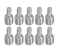 PATIKIL M5x0,8 à M10x1,5 Double Fin Fileté Goujon Vis Boulon, 10 Paquet 304 Inox Acier Tige Boulons Filetage Réducteur Adaptateur pour Meubles Matériel, 20mm Long