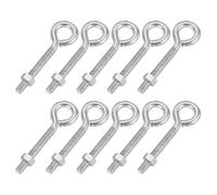 PATIKIL M5x40mm Pitons À Oeil, 10 Pcs En Acier Carbone Filetés Avec Écrou Pour Suspendre Ou Fixer Les Câbles, Argent