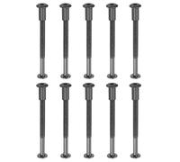 PATIKIL M6 x 80 mm Vis Chicago à Tête Hexagonale, 10 Ensembles Vis de Fixation pour Boulons, Écrous à Tête Creuse, pour Scrapbooking, Ceinture, Album Photo, Réparation de Meubles, Noir