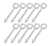 PATIKIL M6x60mm Pitons À Œil, 10 Pcs Tiges Filetées En Acier Au Carbone Pitons À Œil Crochets Vis Avec Écrou Pour suspendu Ou Fixation De Câbles Argent