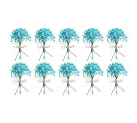 PATIKIL Mini Bouquet de Fleurs Séchées, 10 Pcs Gypsophile Naturelle avec Tige Décoration Boho Plante Florale pour l'Artisanat DIY Photo Props Cadeau Décoration de Mariage, Bleu Clair