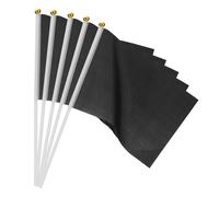 PATIKIL Mini Drapeaux Vierges，25 Pcs Noir Petits Drapeaux Colorés de Sublimation à Décorer pour Anniversaire, Cour, Pelouse, Marquage au Sol, Sport, Golf, Fête, Irrigation, 30x21cm