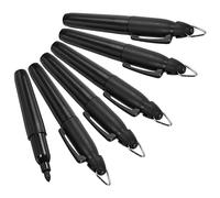 PATIKIL Mini Marqueurs Permanents, Lot de 6 Stylos Marqueurs pour Balles de Golf avec Porte-Clés pour Bureau, Réunions et Activités en Plein Air, Encre Noire