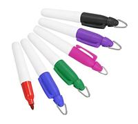 PATIKIL Mini Marqueurs Permanents, Lot de 6 Stylos Marqueurs pour Balles de Golf avec Porte-Clés pour Bureau, Réunions et Activités en Plein Air, 6 Couleurs