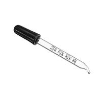 PATIKIL Oeil Compte-gouttes, 1pcs 1ml Verre Coudé Embout Gradué Compte-gouttes avec Caoutchouc Ampoule Tube pour Transfert Liquides pour Dose et Mesure, Transparent
