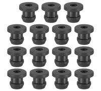 PATIKIL Passe Cable Bureau pour 6.5mm Diamètre du Trou, 4mm ID Passe Fil Caoutchouc 15Pcs pour Œillet de Câblage, Pare-Feu Automobile, Bouchons de Protection Des Câbles, Noir