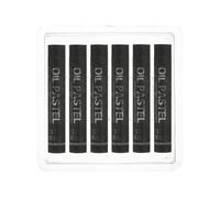 PATIKIL Pastels À L'huile Noirs, 6Pcs Craies Grasses Crémeuses Bâtons Fournitures Artistiques Pour Peinture Dessin Mélange Graffiti Pour Débutants En Dessin Artistes