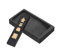 PATIKIL Pierre à Encre Chinoise de 5 Pouces avec Bâton d'Encre, Plateau Rectangulaire pour la Pratique de la Calligraphie Traditionnelle, la Peinture et le Dessin, Couleur Noire