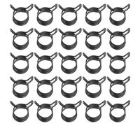 PATIKIL Pinces de serrage à ressort pour tuyau de 12-13,6 mm de diamètre extérieur, 35 pièces Clips de bande de tension constante en silicone pour tuyau d'air, tuyau d'eau, noir