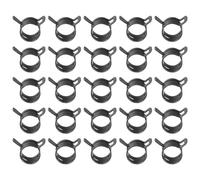 PATIKIL Pinces de serrage à ressort pour tuyau de 15-17mm de diamètre extérieur, 25 pièces Clips de bande de tension constante en silicone pour tuyau d'air, tuyau d'eau, noir