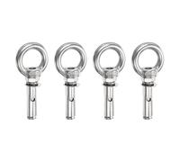 PATIKIL Piton D'ancrage À Expansion M8x30mm Avec Anneau, 4 Pcs Anneau En Acier Inoxydable Boulon À Expansion Lourd Pour Fixation Avec Oeil Pour Mur En Béton Maçonnerie