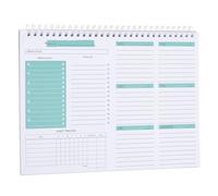 PATIKIL Planificateur hebdomadaire non daté B5 10 x 8 pouces 53 feuilles Planificateur liste tâches hebdomadaire Objectifs quotidiens Carnet avec reliure spirale Suivi des habitudes Vert 1