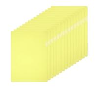 PATIKIL Pochettes Plastique A4, 15 Pack Pochettes Transparentes l Type Poches Projet Protège-dossiers l Format Transparent pour dossiers Pochette Plastique Bureau, 8.7x12.2in, Jaune