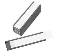 PATIKIL Porte-Étiquette Magnétique 4" x 1" Avec Inserts En Papier, 10 Pc Canal C Étiquettes Pour Armoire De Fichiers Étagères Porte-Cartes De Données Pour Racks Boîtes À Outils