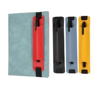 PATIKIL Porte-Stylo À Bande Élastique, 4 Pcs Étui À Stylo en Cuir PU avec Bande Élastique pour Fournitures De Bureau Carnet Agenda Journal Stylo À Bille Crayons, Noir/Rouge/Bleu/Jaune