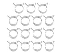 PATIKIL pour tuyau de 18-20mm de diamètre extérieur tuyau d'eau argent | Pinces de serrage à ressort, 15 clips de bande de tension constante en silicone pour tuyau d'air en silicone