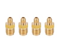 PATIKIL Raccord 1/4 Inch Male Flare x 1/2 Inch Male Flare, 4Pcs SAE 45 Degre Adapter Reduit En Laiton Union Tube Coupler Pipe Fitting Pour Air Gas Line Refrigeration HVAC