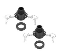 PATIKIL Raccord Camlock en Aluminium 0.75", 2 Pcs Part-B Bouchon Anti-Poussiere Male Adaptateur Femelle Filetage NPT Raccord A Verrouillage Rapide Couplage Camlock Adaptateur, Noir