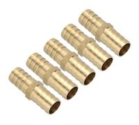 PATIKIL Raccord de Tuyau à Barbe en Laiton de 5/8", 5 pièces de Raccords à Barbe Droits en métal, Raccord de jonction de Raccord de jonction