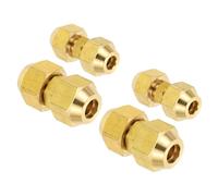 PATIKIL Raccords de Tuyauterie en Laiton, 4pcs Adaptateur de Raccord Tuyauterie, Extension de Tube Adaptateur de Couplage pour Tuyau HVAC Climatisation Plomberie Gaz, Diamètre 1/4" et 3/8"