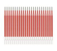 PATIKIL Recharges stylo gel, 24 pièces 0,8 mm Pointe moyenne Stylo gel pailleté Recharges pour stylos rétractables pour écrire, dessiner, gribouiller, fournitures bureau, rouge