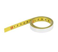 PATIKIL Règle Adhésive 9,8Pieds, Ruban Adhésif de Mesure en Acier Autocollant de Gauche à Droite, Règle d'Établi avec Adhésif pour Le Travail du Bois, la Couture, la Scie, Jaune